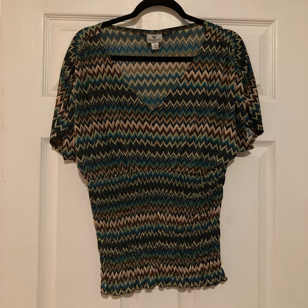 Worthington Multicolor Chevron Women's Top